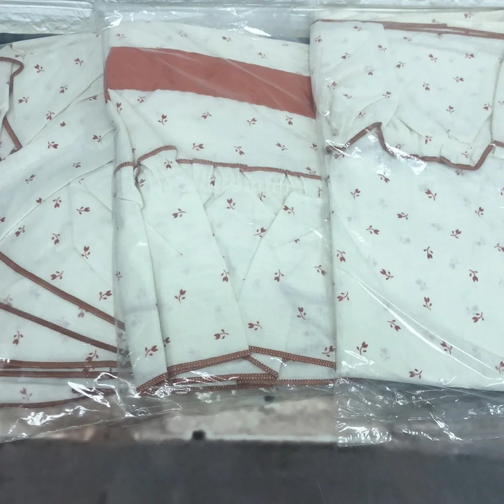 Vtg cottage‎ core curtain set topper w/ bows + tier + valance Lexington #636